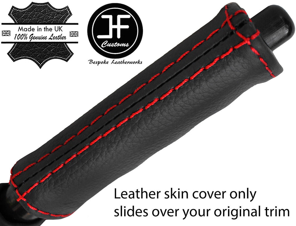 RED STITCH REAL LEATHER HANDBRAKE HANDLE COVER FOR SUZUKI CAPPUCCINO 91-98
