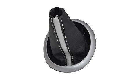 FITS SUZUKI SWIFT 05-10 LEATHER WITH white stripe stitching GEAR GAITER