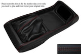 RED STITCH CONSOLE & GEAR GAITER SKIN COVERS FITS FORD CORTINA MK3 2000E