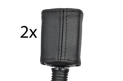black stitch FITS FORD FOCUS MK1 MK2 98-04 2X FRONT SEAT BELT LEATHER COVERS