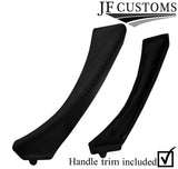 BLACK STITCH CARBON 1X FRONT DOOR HANDLE TRIM+COVER FOR BMW E90 E91 E92 E93