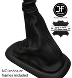 BLACK STITCHING REAL LEATHER MANUAL GEAR GAITER FITS HYUNDAI ACCENT 2005-2011