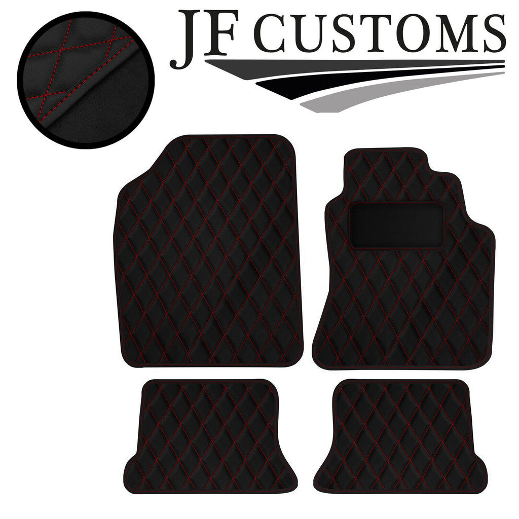 D RED DIAMOND STITCH VINYL 4XTAILORED FLOOR CARPET FOR VW CORRADO 98-05 JF1