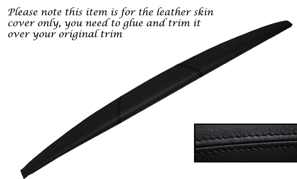 BLACK STITCH TOP DASH DASHBOARD LEATHER SKIN COVER FITS SUNBEAM RAPIER