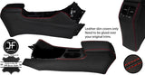 RED STITCH FULL CENTRE CONSOLE TUNNEL TRIM LEATHER COVERS FITS KIA NIRO 16-19