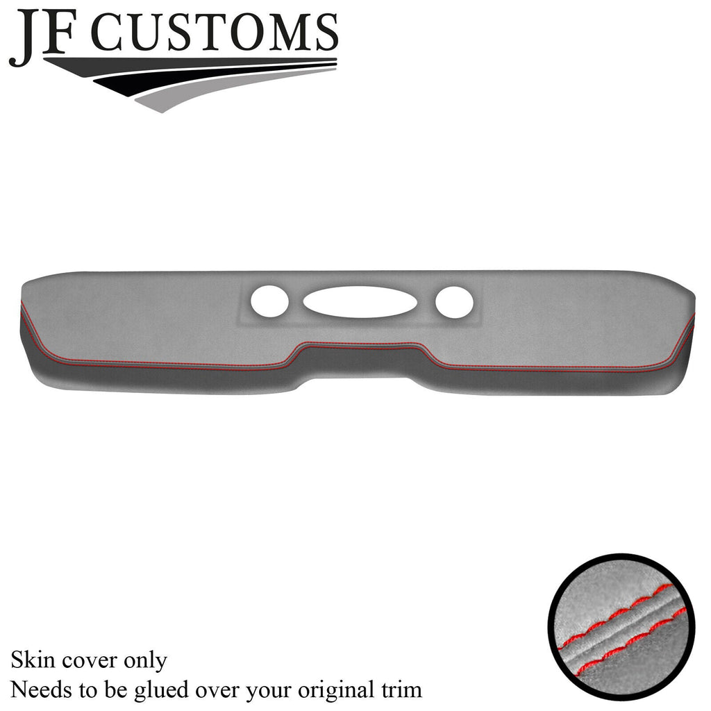 RED STITCH L GREY SUEDE TOP DASH DASHBOARD COVER FITS FORD MUSTANG 1964-1965