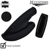 BLACK STITCH LEATHER GAITER SET+FRAME+CONSOLE TUNNEL COVERS FOR VAUXHALL VX220