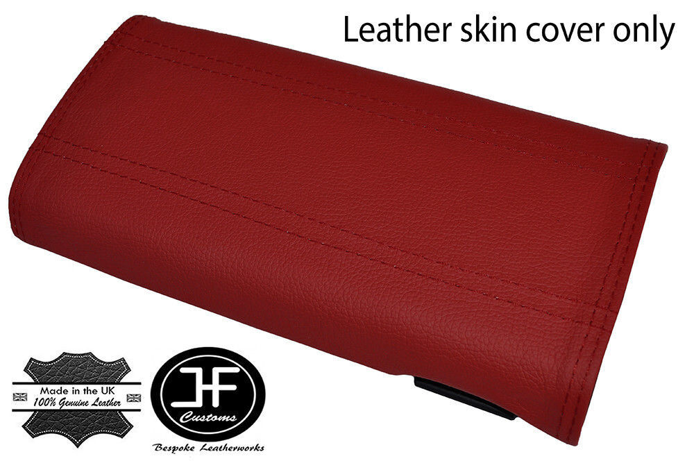 DARK RED LEATHER ARMREST COVER FOR MAZDA MX5 MK1 NA 1989-1998 CUSTOM NEW