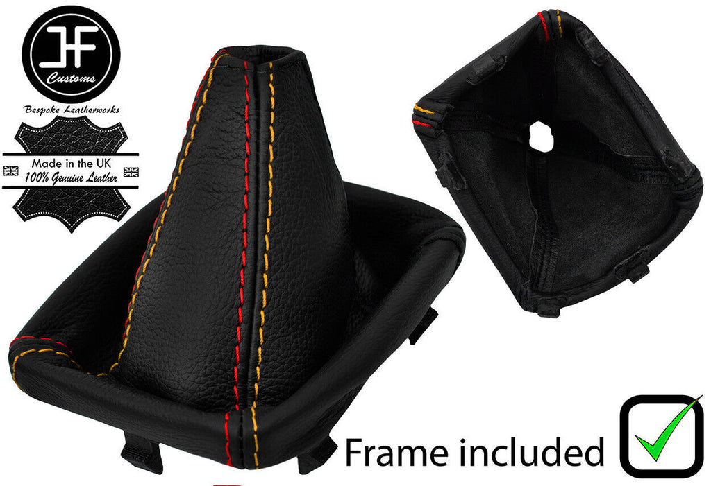 BLACK STITCH&SPORT STITCH GAITER+PLASTIC FRAME FITS FIAT GRANDE PUNTO EVO 06-16