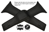 BLACK STITCH 2X LOWER B PILLAR LEATHER COVERS FITS FORD GRANADA MK2 1977-1985
