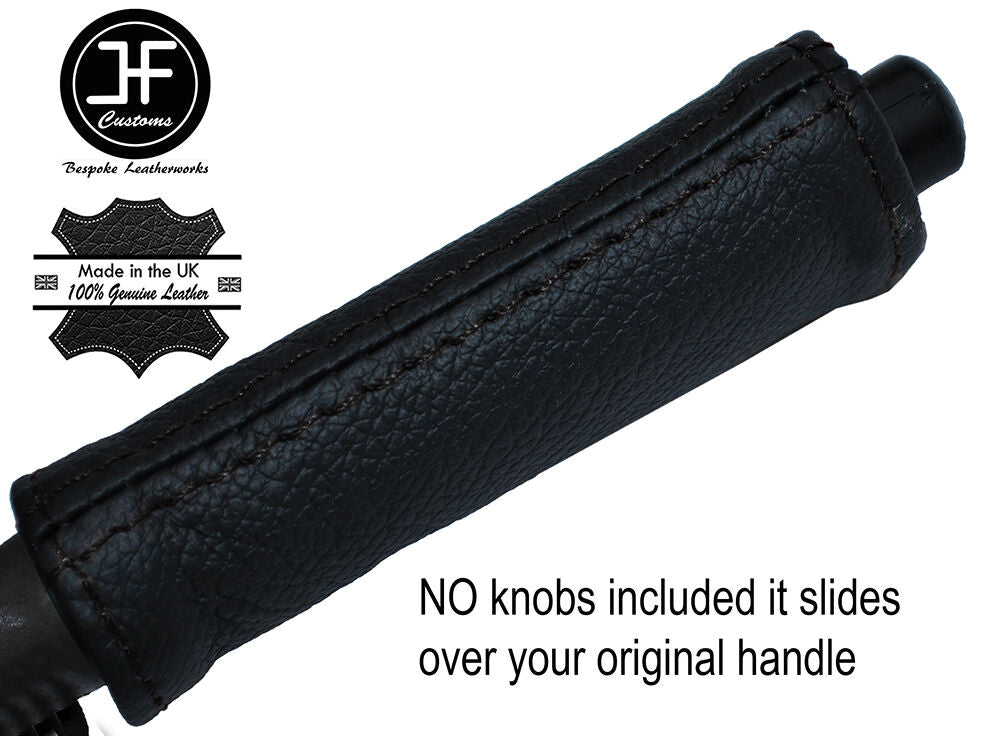 BLACK STITCH HANDBRAKE HANDLE LEATHER COVER FITS ALFA ROMEO ALFETTA GT COUPE
