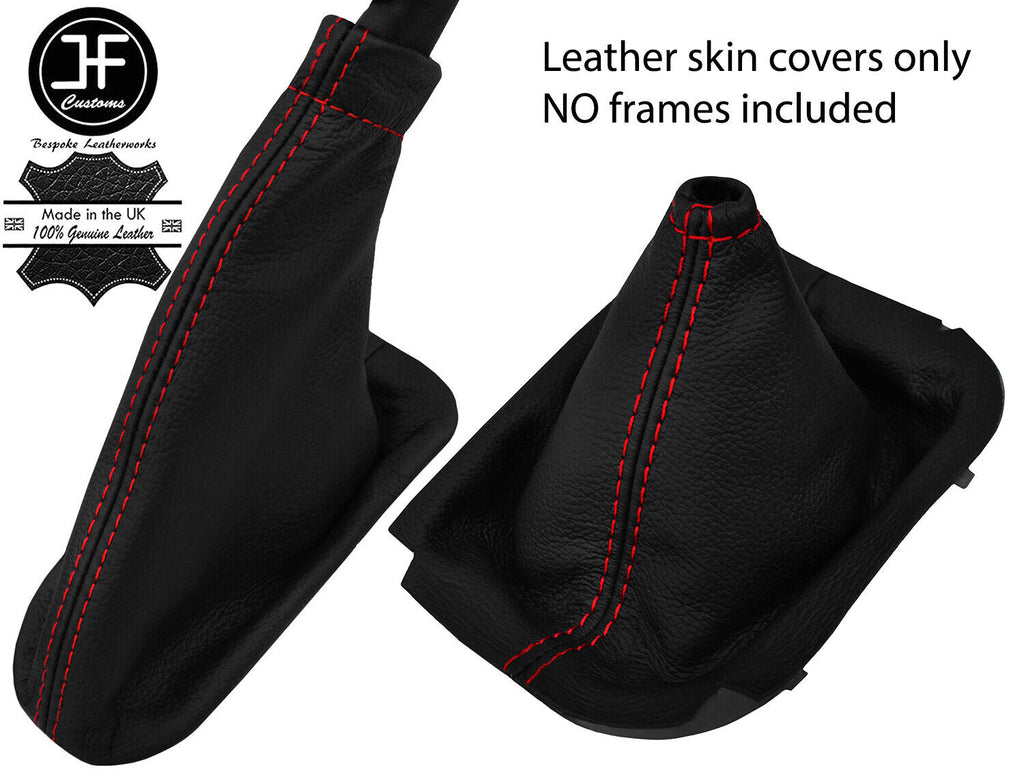 RED STITCH TOP GRAIN LEATHER GEAR HANDBRAKE GAITER FOR DODGE VIPER 1992-1998