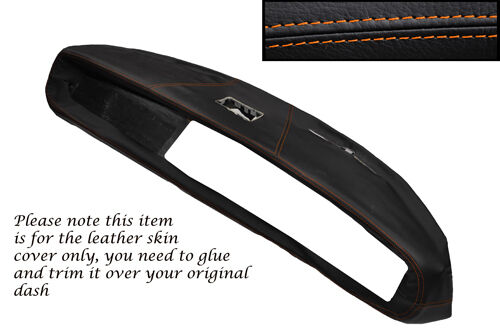 ORANGE STITCH FITS TRIUMPH HERALD & VITESSE DASH DASHBOARD LTHR SKIN COVER ONLY