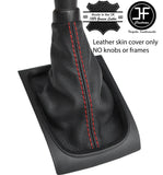 RED STITCHING TOP GRAIN REAL LEATHER GEAR GAITER FOR SUZUKI CELERIO 2014-2018