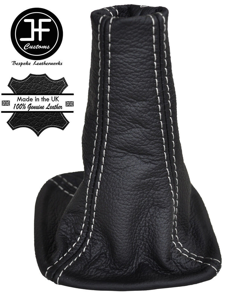 WHITE STITCHING FITS TOYOTA MR2 MK3 SPYDER 00-07 REAL LEATHER GEAR GAITER