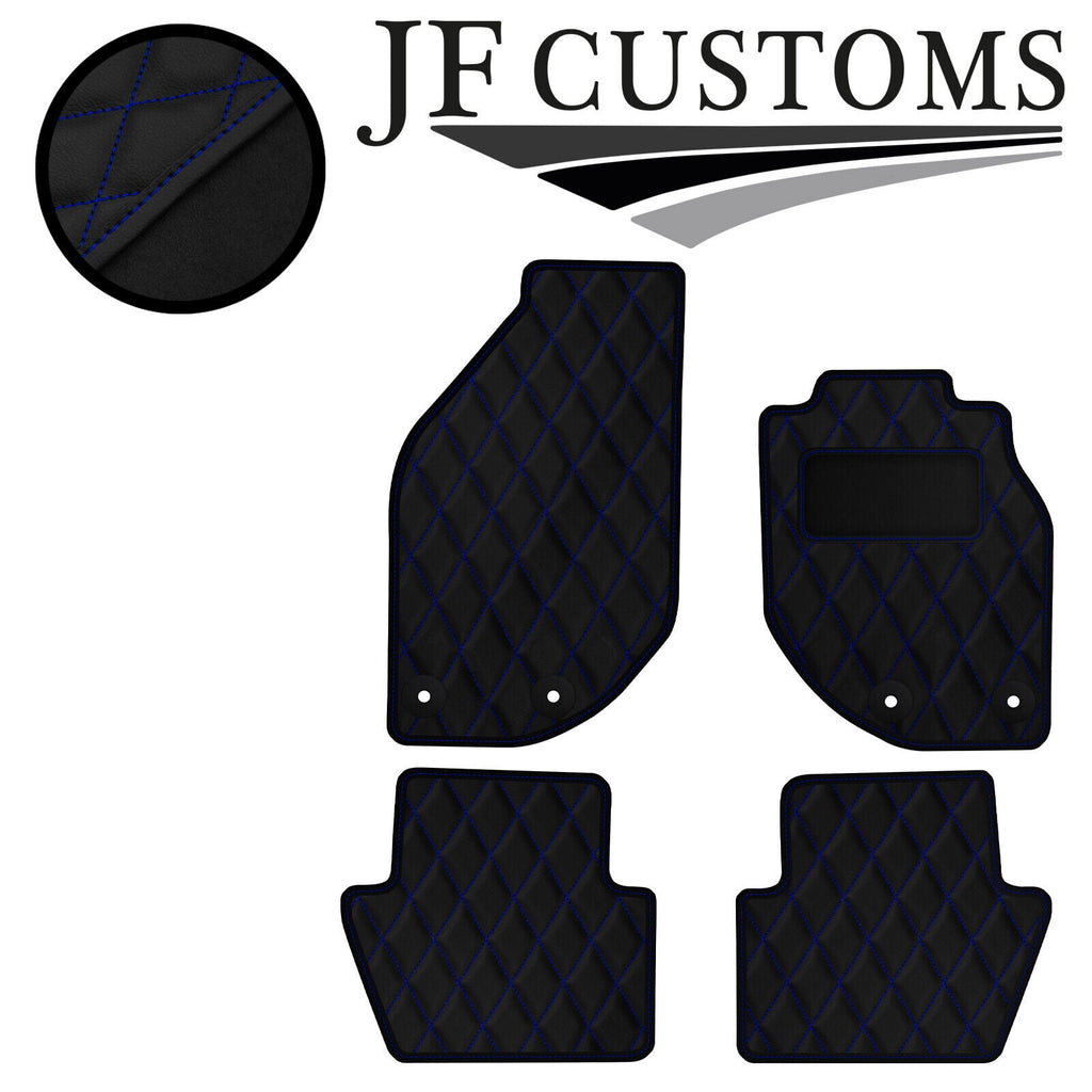 BLUE DIAMOND STITCH VINYL 4X TAILORED FLOOR CARPETS FOR VOLVO C70 95-06 JF1