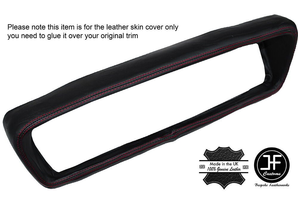 RED STITCH DASH DASHBOARD POD LEATHER COVER FITS FORD CAPRI MK1 1600 CUSTOM NEW