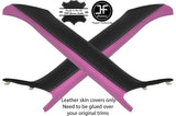 BLACK&PINK 2X A PILLAR 2 TONE LEATHER COVER FOR BMW MINI COOPER R50 R53 01-06