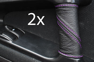 FITS MITSUBISHI FTO 2X DOOR HANDLE COVERS LEATHER PURPLE ST CUSTOM NEW