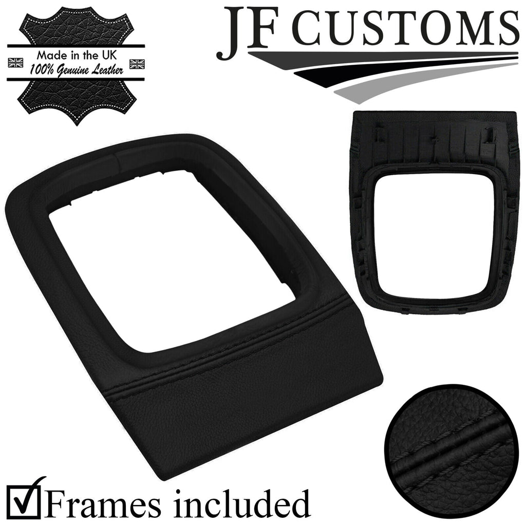 BLACK STITCH LEATHER GEAR TRIM + SURROUND COVERS + FRAMES FOR FORD MONDEO 07-10