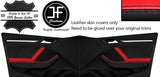 BLACK & RED 2X FRONT DOOR CARD&HANDLE ARMREST COVER FOR AUDI A3 13-19 5D DSG2