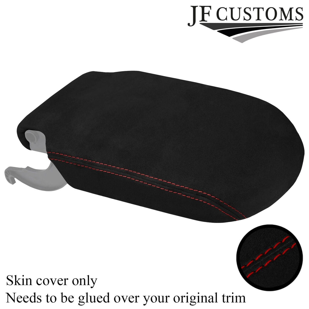 DARK RED STITCH SUEDE ARMREST COVER FITS RANGE ROVER L494 2013-2021 CUSTOM NEW