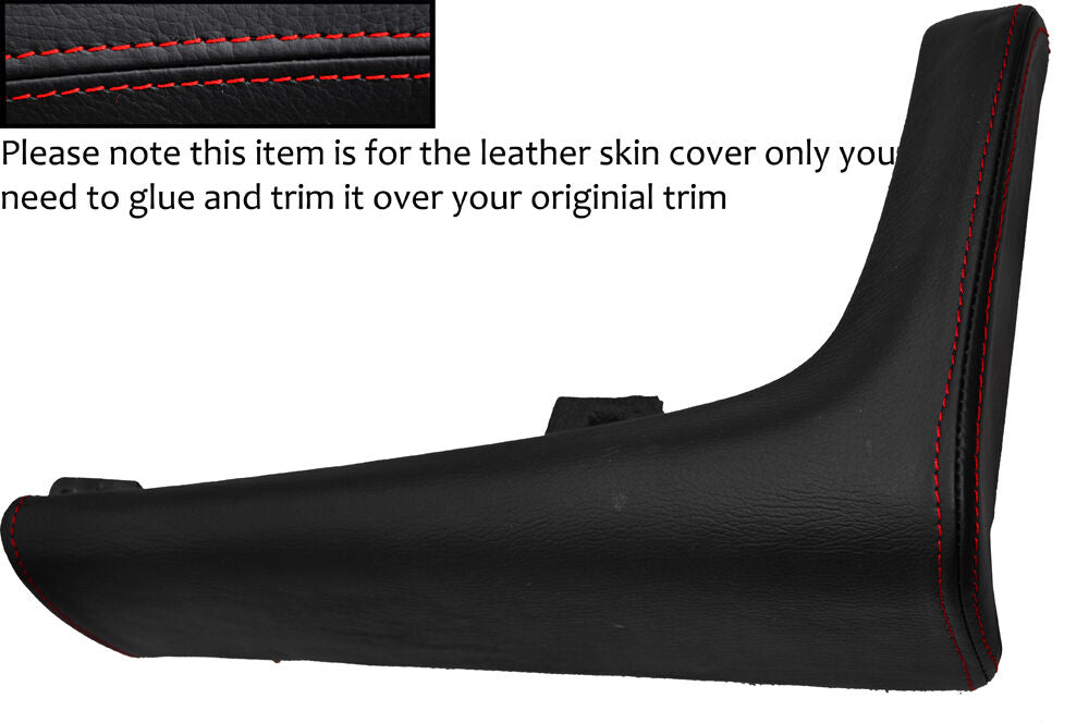 RED STITCH CENTRE CONSOLE TRIM LEATHER SKIN COVER FITS TOYOTA SUPRA MK4 93-02
