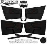 BROWN STITCH LEATHER COVERS FOR BMW 3 SERIES E30 CONVERTIBLE DOOR RECOVERY KIT