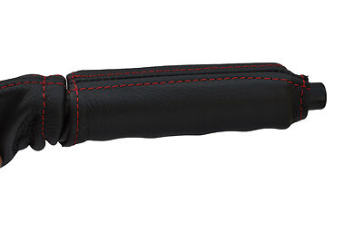 red stitch FITS VW T4 TRANSPORTER CARAVELLE CAMPER LTHR HANDBRAKE HANDLE COVER