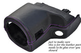 PURPLE STITCH FITS  MG MGF MGTF 95-05 STEERING WHEEL SHROUD LEATHER COVER ONLY