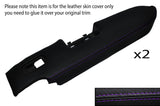 PURPLE STITCH 2X REAR DOOR ARMREST LEATHER SKIN COVERS FITS HONDA CRV 2006-2012