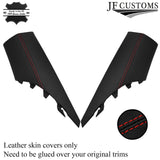 RED STITCH LEATHER 2X REAR D PILLAR COVERS FOR AUDI A3 RS3 8V 13-20 SALOON