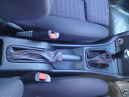 FITS ASTRA MK4 G COUPE LEATHER GAITERS SET RED ST QULAITY CUSTOM NEW MADE IN UK