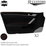 RED STITCH LEATHER 2X FRONT DOOR ARMREST COVER FOR VW GOLF MK7 13-19 3DR
