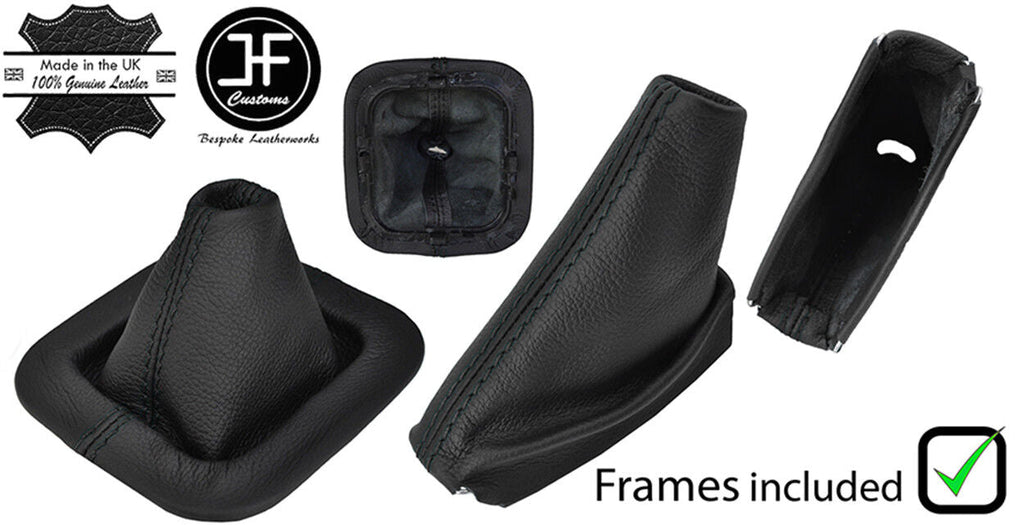 BLACK STITCH AUTOMATIC GAITER LEATHER SET+FRAMES FOR LAND ROVER DISCOVERY 95-04