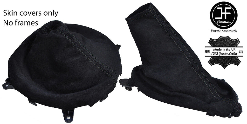 BLACK STITCH REAL SUEDE GEAR & HANDBRAKE GAITER FITS MAZDA MX5 MK4 2015-2018