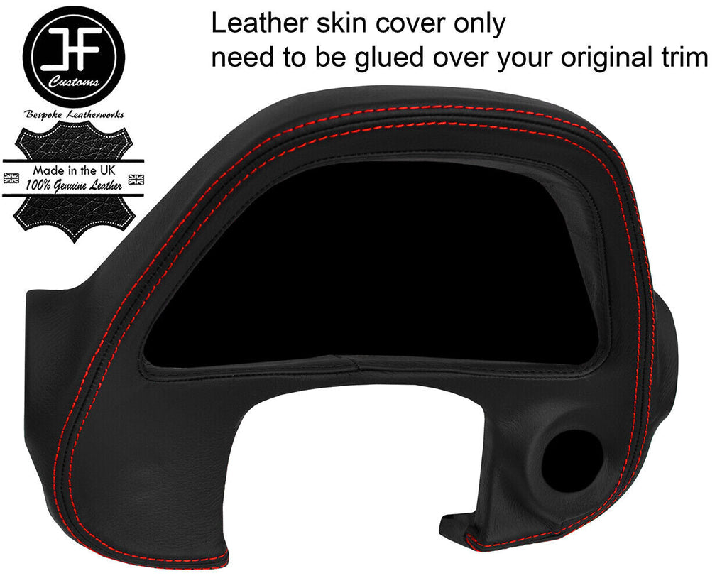 RED STITCH GAUGE SPEEDO SURROUND TRIM LEATHER COVER FOR LEXUS IS200 MK1 98-05