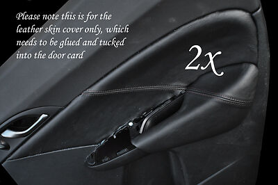 BLACK STITCHING FITS HONDA CIVIC 2006-2012 2X REAR DOOR CARD TRIM LEATHER COVERS