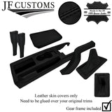 BLACK STITCH LEATHER COVERS FOR FORD MUSTANG 05-09 CENTRE INTERIOR RECOVERY KIT