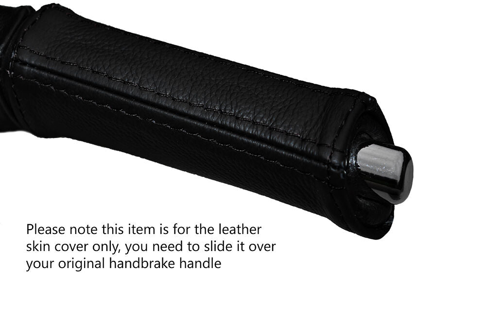 BLACK STITCH HANDBRAKE HANDLE LEATHER COVER FITS SUBARU IMPREZA WRX STI 11-15