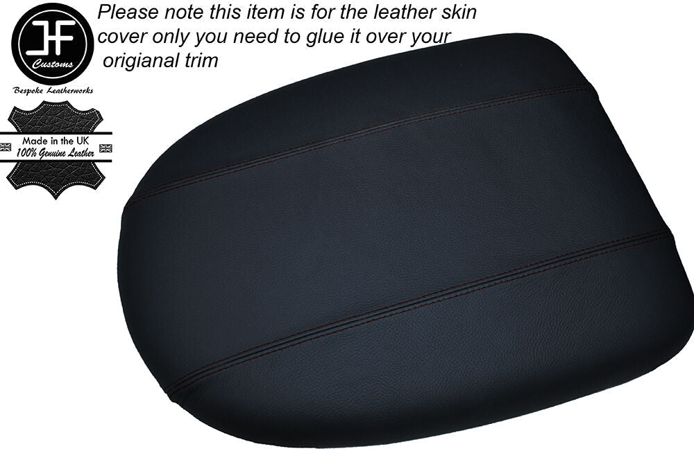 BLACK STICH REAR ARMREST SKIN COVER FITS LINCOLN NAVIGATOR FORD EXPEDITION 97-02