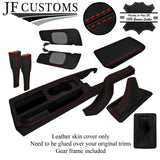 RED STITCH SUEDE+LEATHER COVERS FOR FORD MUSTANG 05-09 COUPE INTERIOR KIT
