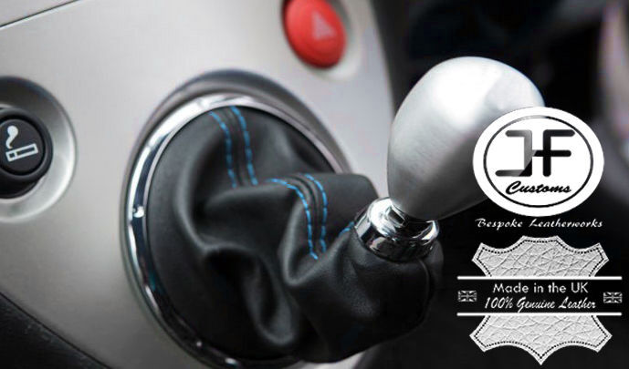 BLUE STITCH GENUINE LEATHER GEAR GAITER FITS HONDA CIVIC TYPE R EP3 2001-2005