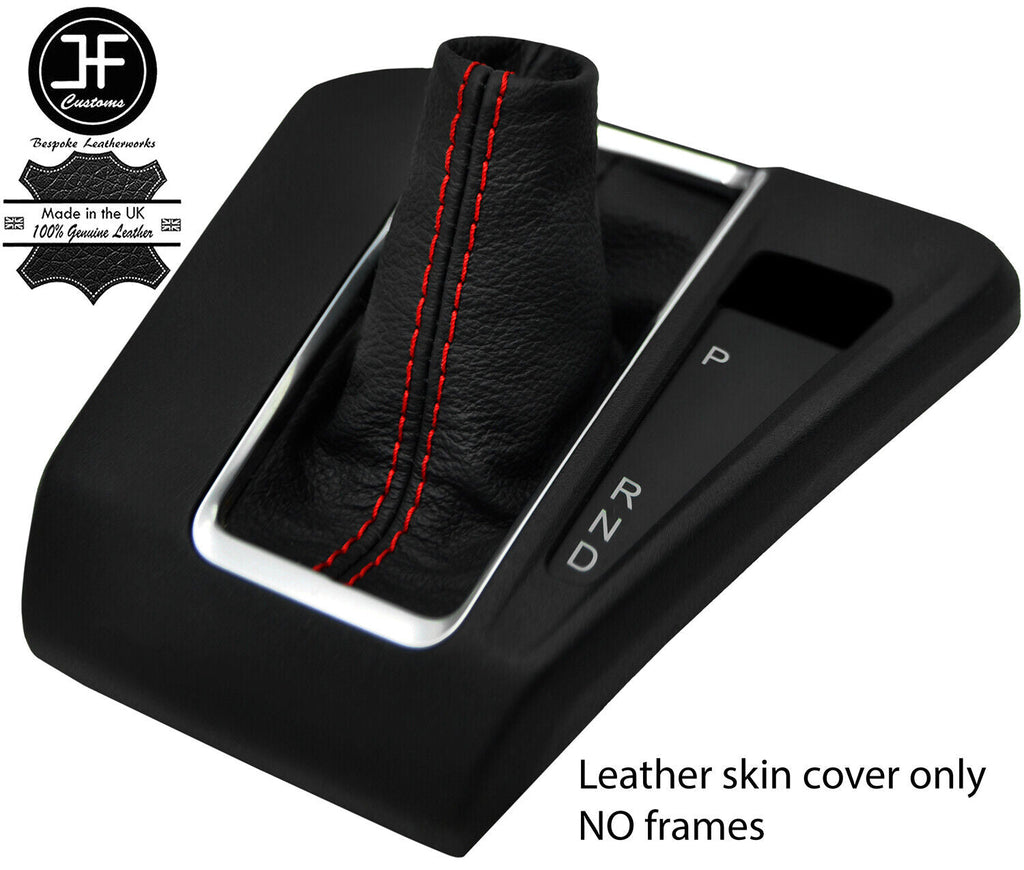 RED STITCH REAL LEATHER AUTOMATIC GEAR GAITER FITS FORD TRANSIT CUSTOM 13-19
