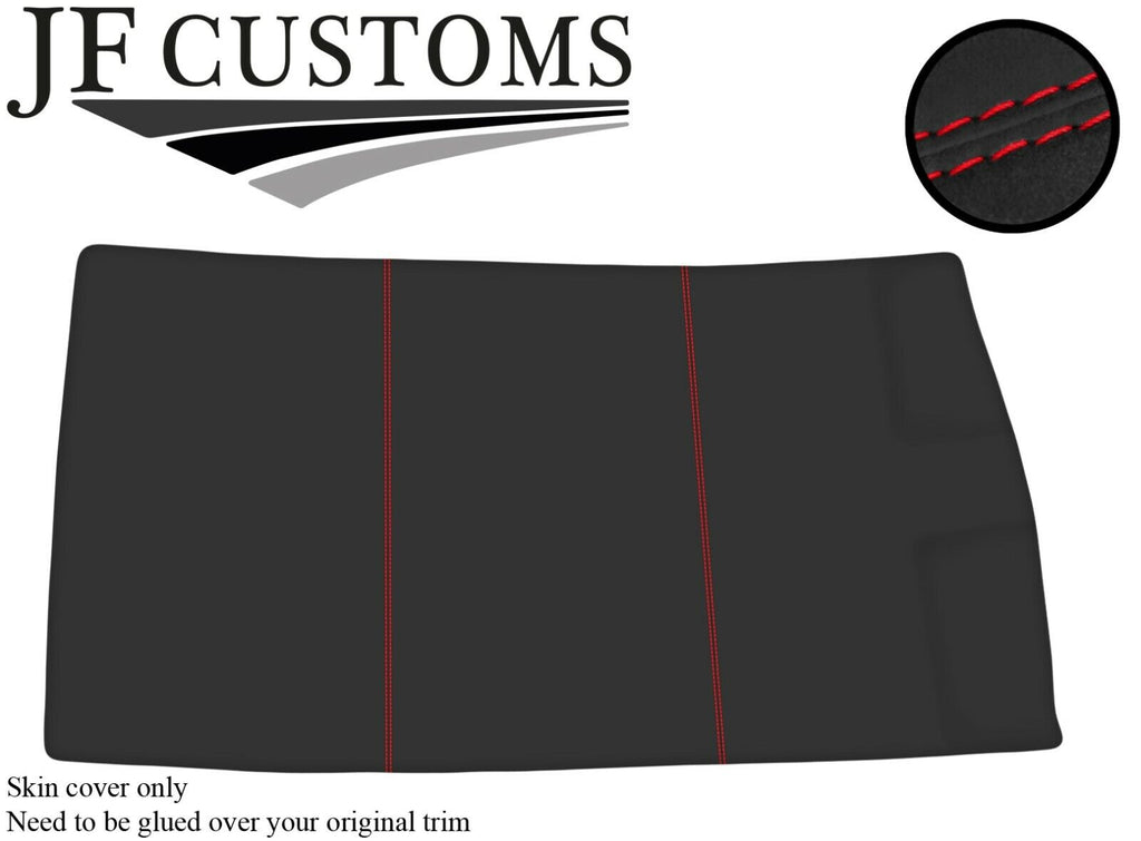 RED STITCH ROOF HEADLINING DARK GREY LUXE SUEDE COVER FOR VW GOLF MK3 3 DOOR
