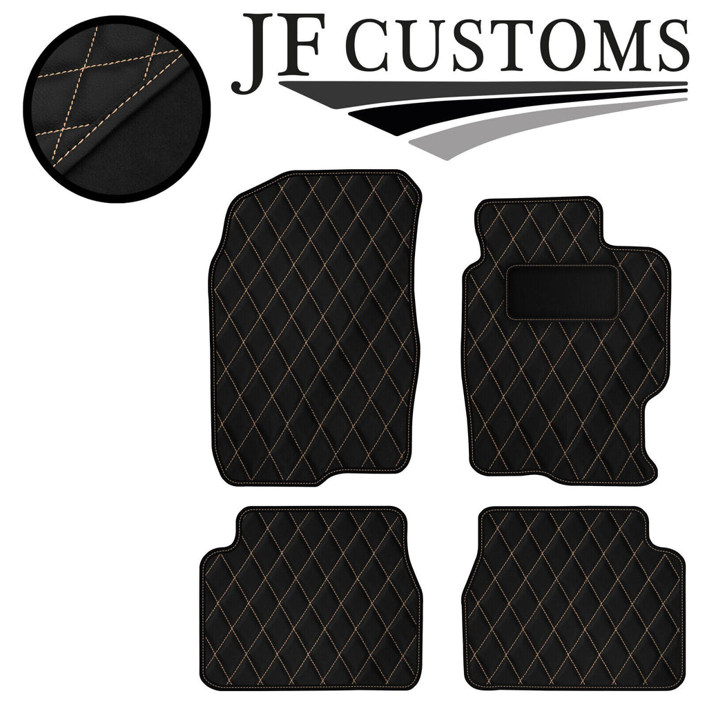 CREAM DIAMOND STITCH VINYL 4X TAILORED FLOOR CARPETS FOR MAZDA 6 MK1 02-07 JF1