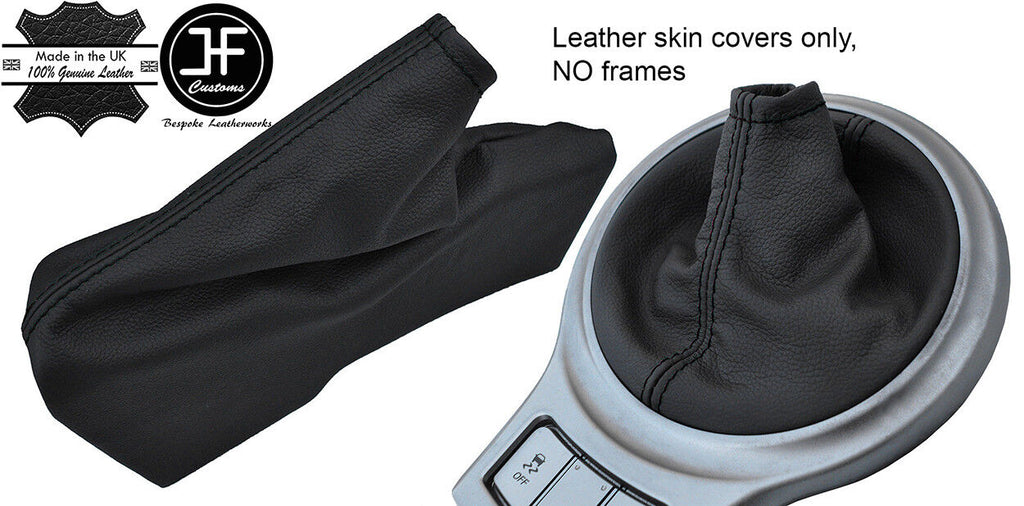 BLACK STITCH TOP GRAIN REAL LEATHER GAITER SET FOR TOYOTA GT86 SUBARU BRZ 12-17