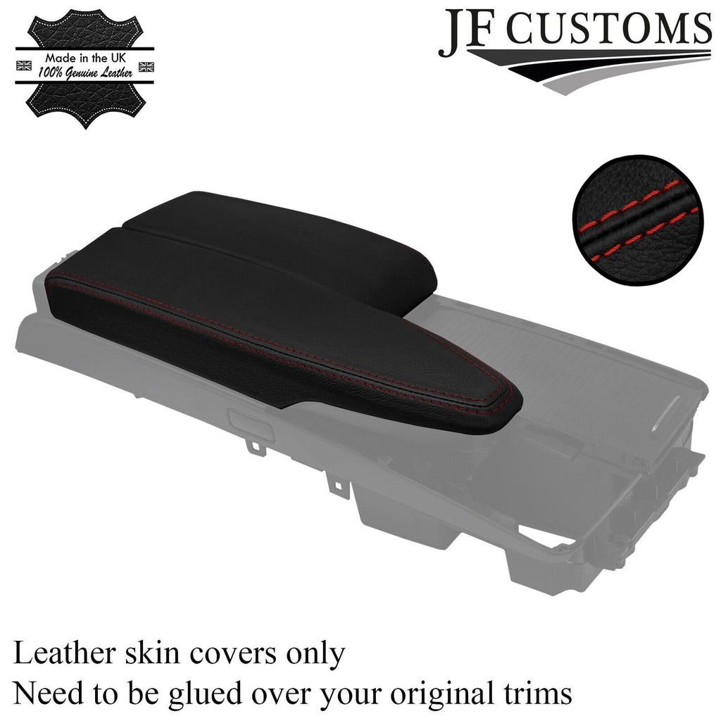 DARK RED STITCH 2X ARMREST LEATHER COVERS FITS MERCEDES C CLASS W204 07-14