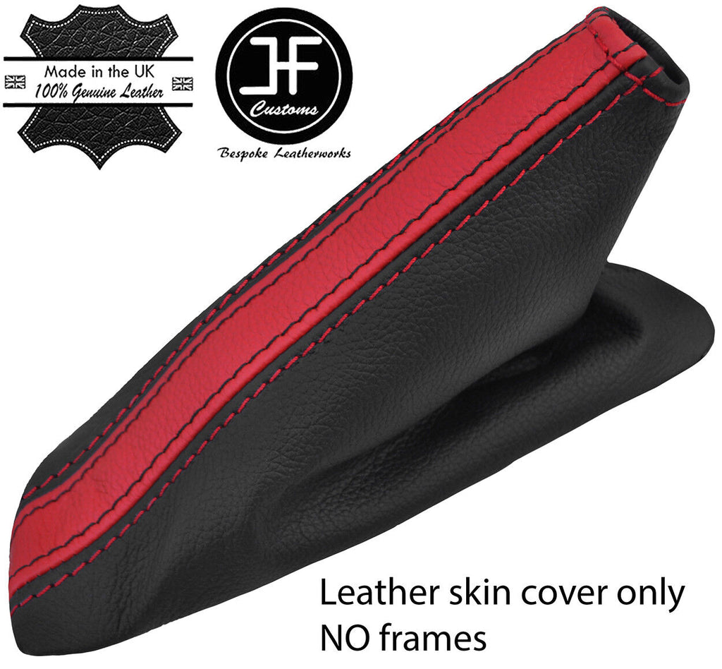 BLACK& RED STRIPE REAL LEATHER HANDBRAKE GAITER FITS MAZDA MX5 MK3 05-15