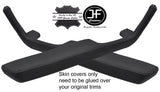 BLACK STITCH 2X FRONT DOOR HANDLE ARMREST TRIM LEATHER COVERS FITS BMW E9 68-75